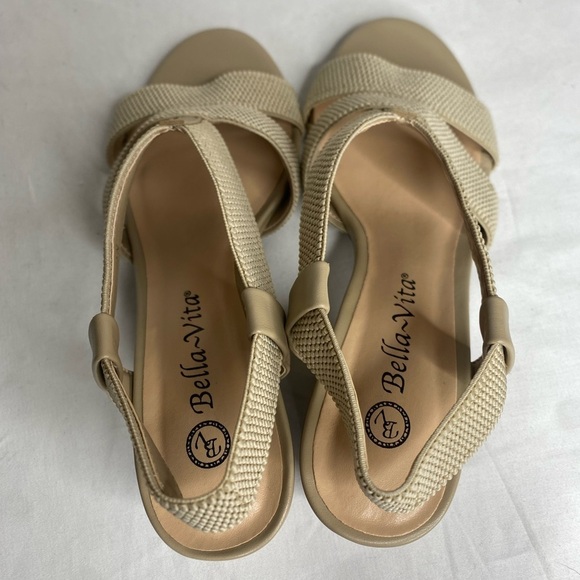 Bella Vita Women Jodi Stretch Natural block heel sandal New Sizes 7.5N & 9M - Picture 9 of 11